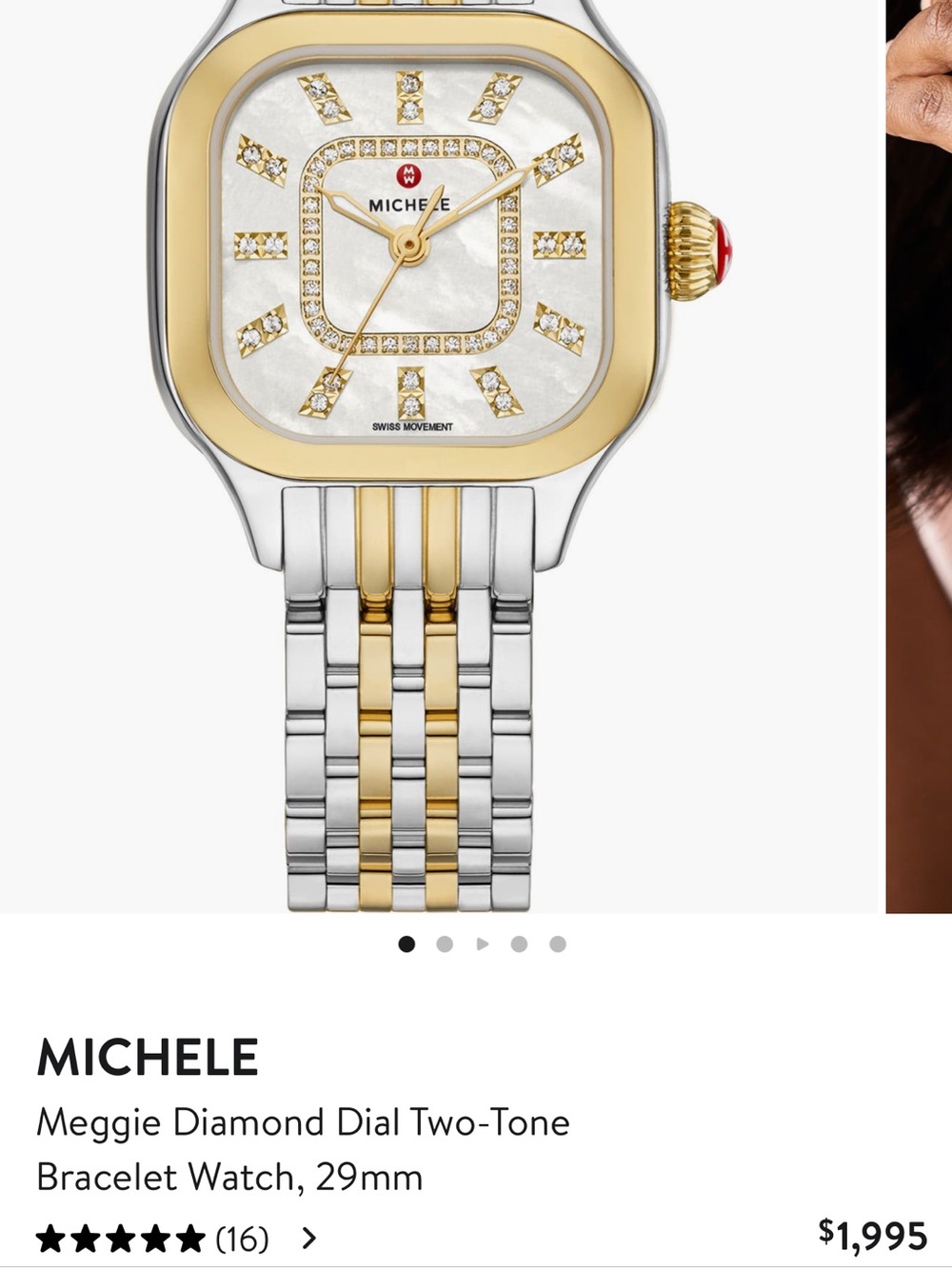 Michele Two-Tone Diamond Accent Women's Watch